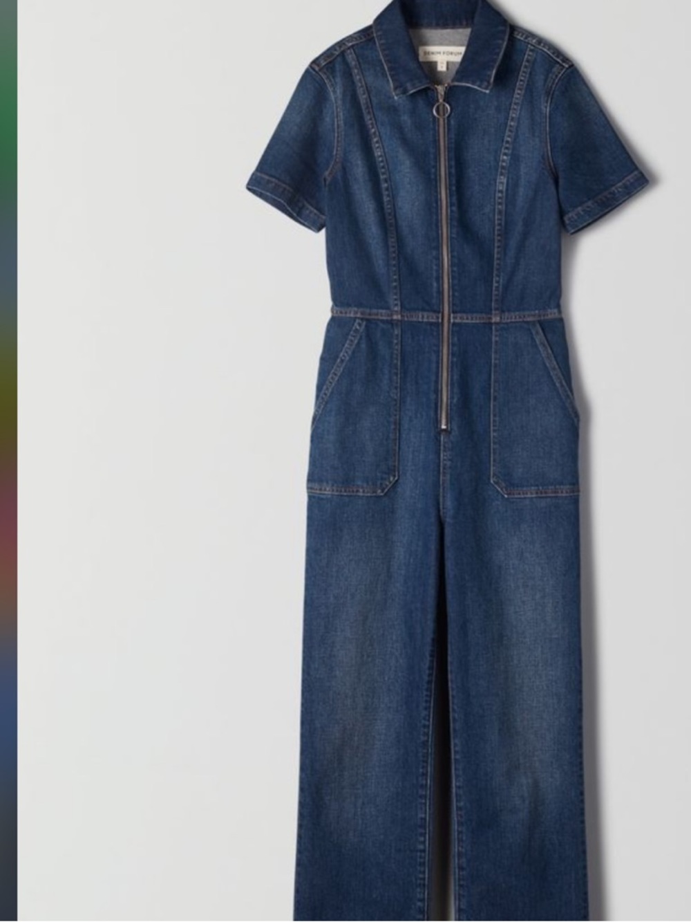 Denim Forum francoise jumpsuit Dark Blue Zip-Up Denim m